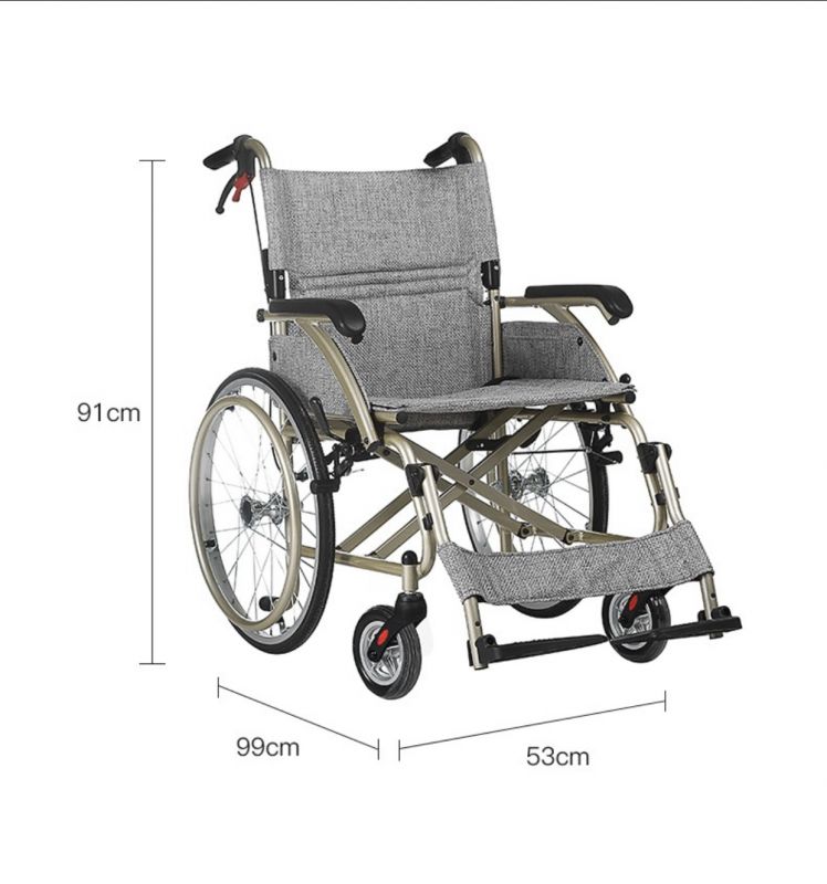 新款鋁合金大輪手動(dòng)輪椅-
