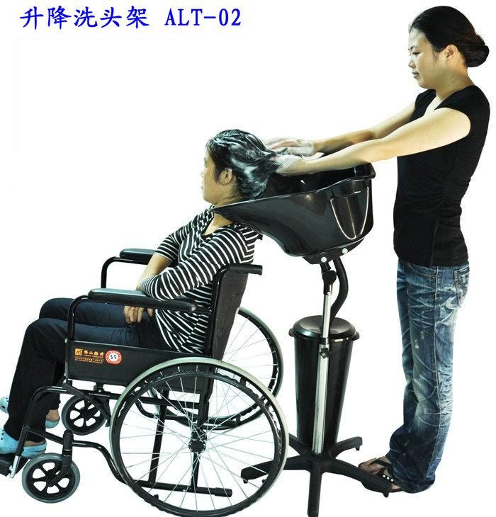 移動式升降洗頭架、輪椅人士洗頭盆、坐式洗頭盆-