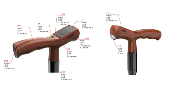 Walking stick with radio, model: ST317
