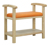 Rubberwood shoe changing stool-
